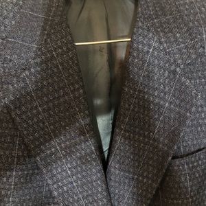 Vintage Louis Roth sport coat 48R 100% wool beautiful blue pattern